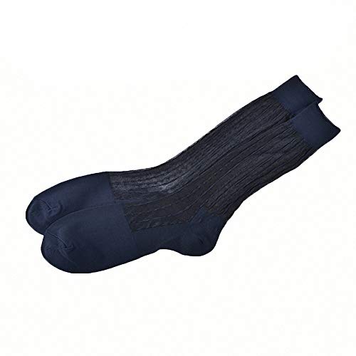 Goobester Men's Business Dress for Sheer Formal Wear Suit Transparent Stripe Socks2