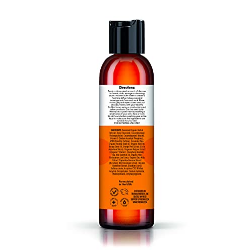 Truskin Vitamin C Facial Cleanser, Brightening Anti-Aging Face Wash Blend Includes Vitamin E, Tea Tree Oil, Rosehip Oil & Aloe Vera, For Daily Use To Fight Uv Damage To Skin & Fight Acne, 4 Fl Oz #TOP1