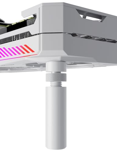 upHere GPU Supporto Bracket Bianco, Supporto Scheda Grafica Altezza Regolabile