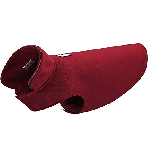 Ropa de invierno y otoño para mascotas y lados, ambos con chaleco en ropa para perro, ropa para mascotas, suéter para perros pequeños (vino, M)