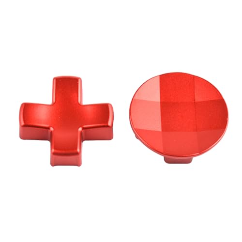 Image of 2 in 1 D-Pads for Xbox Elite 2 Core Controller Stainless Steel D-Pads for Xbox One Elite Series 2 Controller D-Pads Replacement for Xbox One Elite Series 1 Controller (Red) [xbox one]
