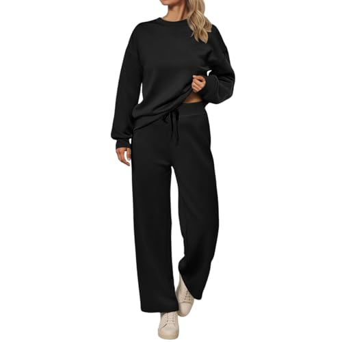 GOSEAGOTOFUN Sweat Outfits for Women 2 Pieces Baggy Sweatshirt Lounge Sets Fall Outfits Fashion Clothing Crewneck Track Suits