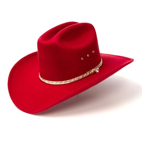 Western Child Red Faux Felt Cowgirl Hat