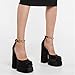 THESHY Womens Platform Chunky High Block Heels Ankle Strap Buckles Wedge Dress Pumps Fashion Shoes for Women Black