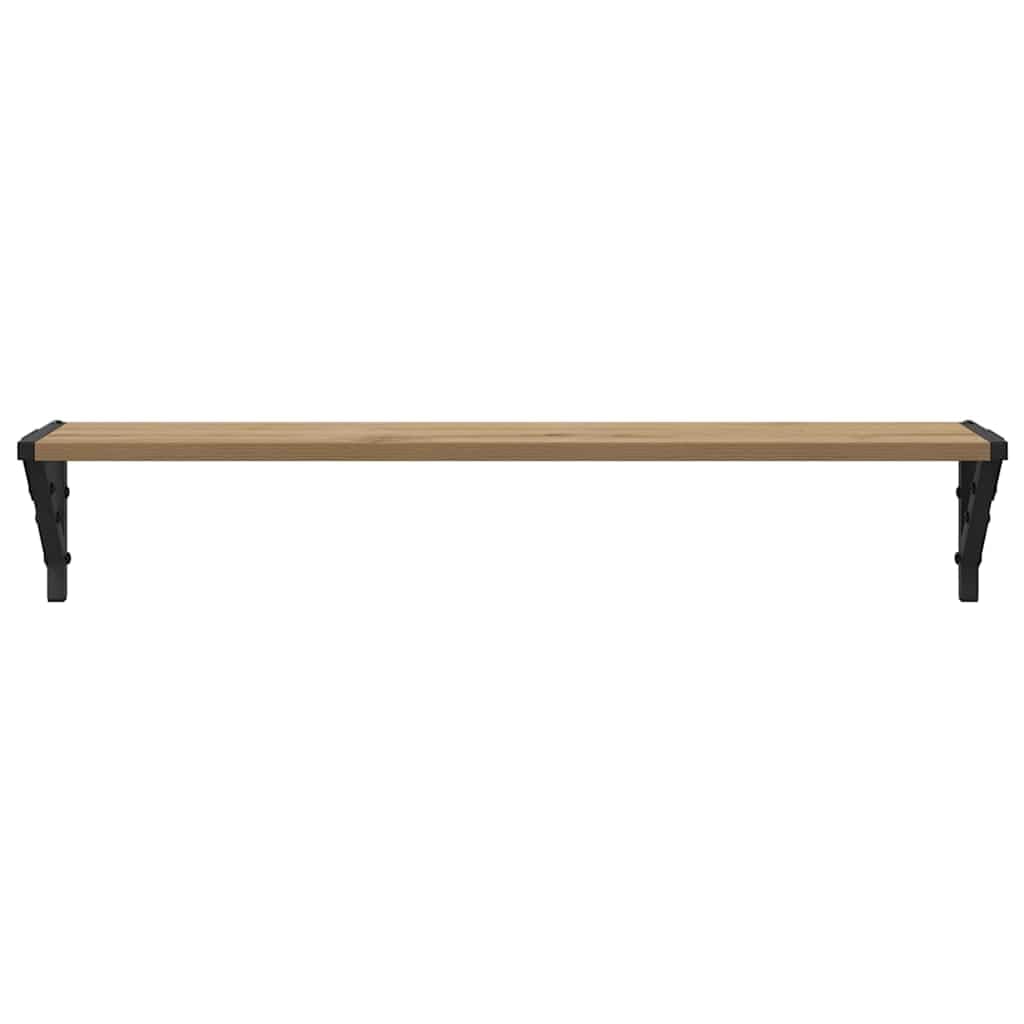 Wandregal Set Artisan Eiche 80x15x15,5 cm, schwebendes Regal mit Metallrahmen, Modernes Holzwerkstoff Design für Schlafzimmer Büro Küche als Bücherregal Gewürzregal Dekoboard