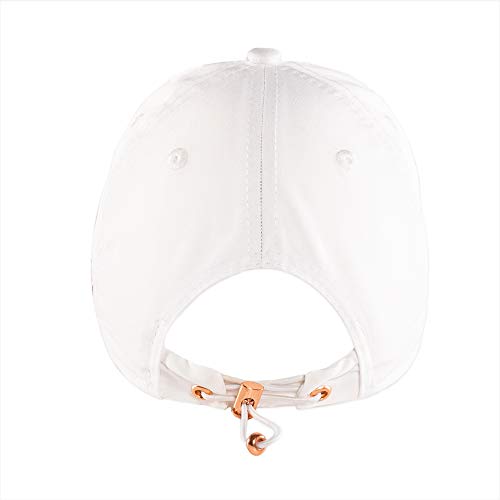 Black Clover Hollywood 1 Adj Toggle Cap, Metallic Rose Gold/White #TOP2