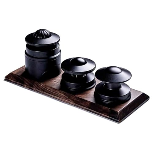Zestaw akcesoriów do espresso, zestaw tamper do kawy, magnetyczny uchwyt na porcję 58 mm, stabilna ekstrakcja, z drewnianym stojakiem do przechowywania, akcesoria dla baristy