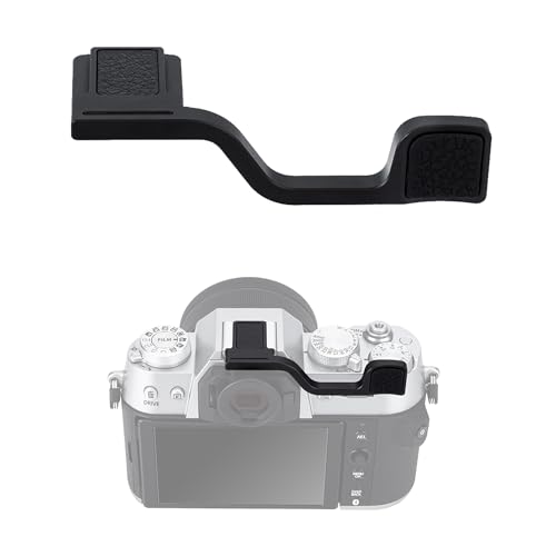 Image of JJC Metal Thumb Grip Hot Shoe Thumb Rest for Fuji X-T50 XT50 Camera, Black | Stable and Safe Hand Hold Accessories, Not Affect The Use of Camera Buttons