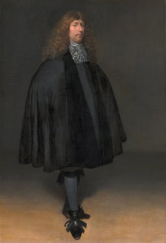 Peinture murale autoportrait Ter Borch pour créer une ambiance artistique dans votre salon
