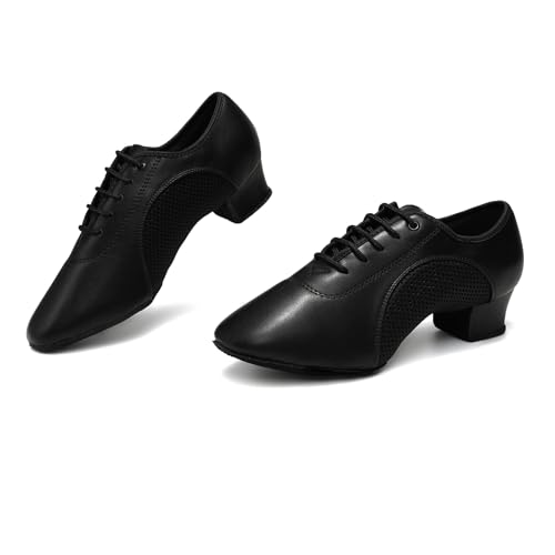Women Latin Dance Shoes Lace-up Ballroom Modern Salsa Practice Teaching Rhythm Professional Performance Dance Shoes, Model LHD-28013
