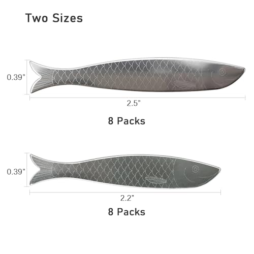 Flocade Collar Stays Two Sizes 2.2/2.5 in with Plastic Box Stainless Steel Collar Stay for Men（Each Size 8 pcs） - Thumbnail 5