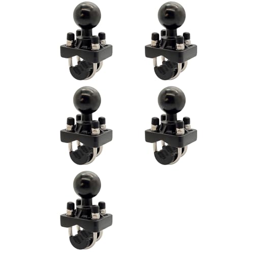 Base de sur rail de guidon double U-boulon moto et vélo support boule 1,5 pouces caméra