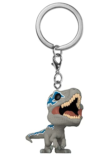 Funko POP! Keychain: JW3 - Velociraptor - (Blue) - Jurassic World 3 - Collectable Vinilo Mini Figure Llavero Novedoso - Relleno De Calcetín - Idea De Regalo - Mercancía Oficial - Fans De Movies