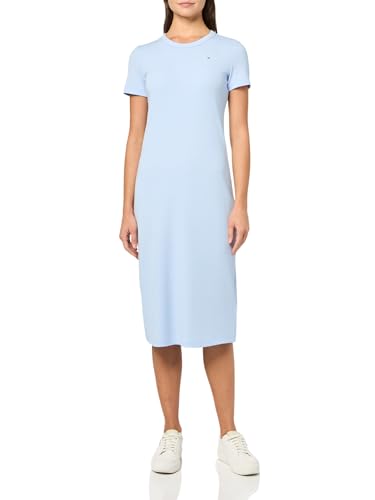 Tommy Jeans Women's Bodycon Midi Dress with Logo Detail, Sweet Blue, XL