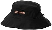 Rip Curl Revo Kid's Cotton Twill Reversible Wide Brim Hat, Black, Large