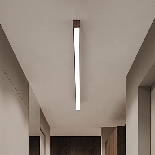 Plafonnier LED à encastrer linéaire bois longue bande variable 60cm - 4