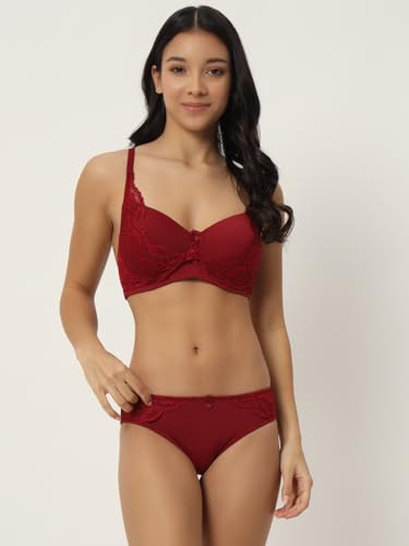 Image of Full Coverage Comfortable Wireless Padded Bra and Hot Panty Set for Women's and Girls