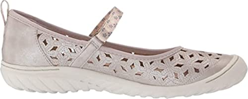 JBU by Jambu Women's Wildflower Mary Jane Flat, Cream Shimmer, 9 W US4