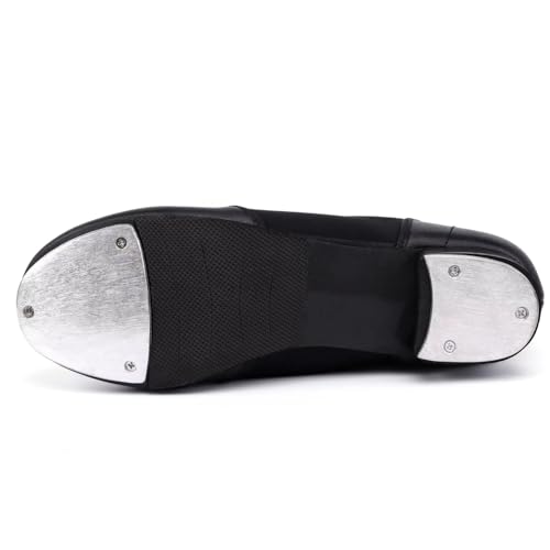 ARCLIBER Black Tap Shoes for Women and Men PU Leather Slip On Women Tap Dance Shoes3