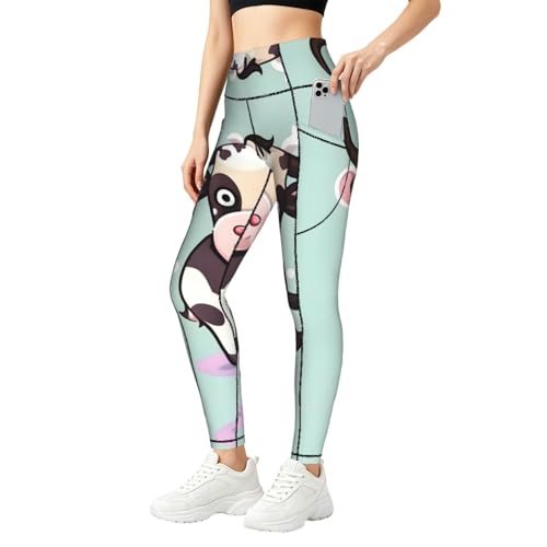 Pantalones de yoga que no se bajan con control de abdomen y bolsillos laterales amplios