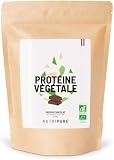 Nutripure | Protéine Vegan Bio | Chocolat | Complément Alimentaire Sport & Musculation | Protéine Végétale de Pois et de Riz, BCAA, EAA | 750gr | 15 à 30 portions | Made in France