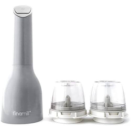 FinaMill Classic Battery Spice Mill, Salt & Pepper Grinder Kitchen Gift Set