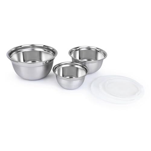 Set de 3 Tazones de Acero Inoxidable con Tapas miniatura 6