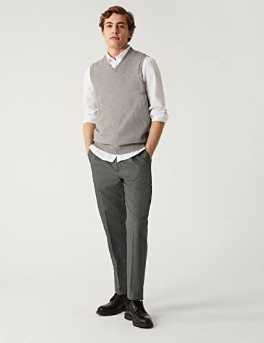 Image of Marks & Spencer Men's Casual Trousers T70 3412Y Grey 36 SHT