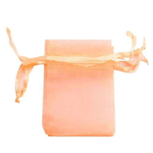 CSFH(小さな店) 100個/ロット オーガンザバッグ 5*7cm、7*9cm、9x12cm クリスマス ウェディング 巾着バッグ キャンディバッグ ギフトポーチ ジュエリーパッケージディスプレイ(Silk_7x9cm 100pcs)