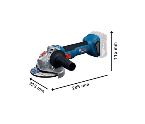 Image of BOSCH GWS 18V-8 Professional Cordless Angle Grinder Kit | 800W Equivalent Power | 100mm Disc Size | Compact Design | Optimized Runtime | Advanced Safety Features | Dust-Free Cutting Solution