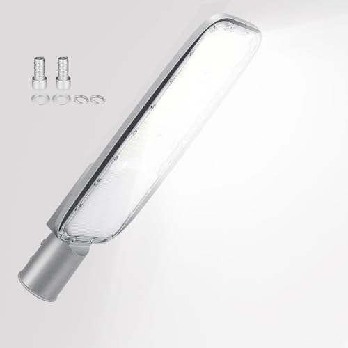RIGIDON Exterior Lámpara de Calle LED 200W, 13892 Lúmenes Blanco Frío 6000K Alumbrado Público Aluminio Farola de Calle, IP66 Impermeable Luz de Seguridad Para Jardín, Garaje, Patio, Plaza, Corte