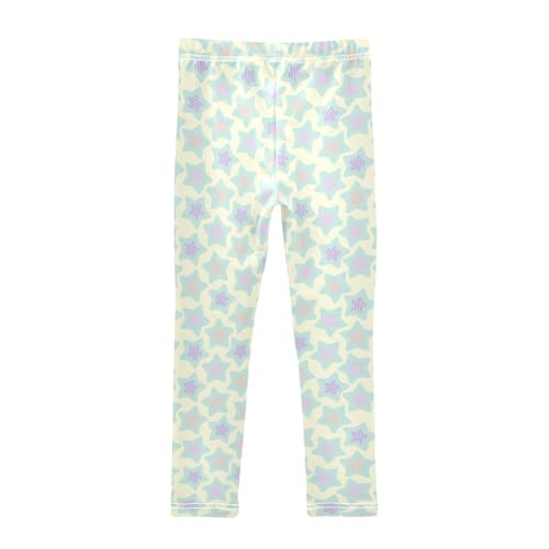 Colorful Shining Stars Girls Leggings,Workout Leggings for Girls Toddler Athletic Leggings Size for 3-10T2
