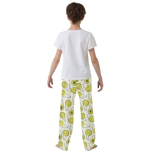 Avocado Hand-Drawn Food Boys Pants for Kids Jogger Pants with Pockets S-XL3