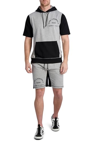 KARL LAGERFELD Men's Soft Color Block Hoodie