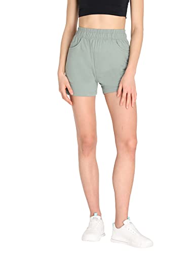 Image of CHKOKKO Women's Regular Cotton Regular Fit Plain Shorts for Women
