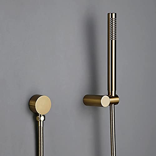 Mélangeur en laiton tap et douche à main or brossé pour rénovation de douche - 5