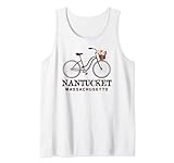 Nantucket Massachusetts Bike Flowers Basket Summer Travel Tank Top