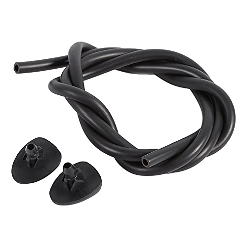 2pcs Gicleur Lave Glace Tuyau Lave Glace Voiture Kit de Buse de Pulvérisation de Lave-glace Avant avec Tuyau Flexible Essuie Glace Tuyauterie