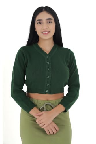 Image of Women Winter Wear V-Neck Full Sleeves Regular Fit Woollen Blouse