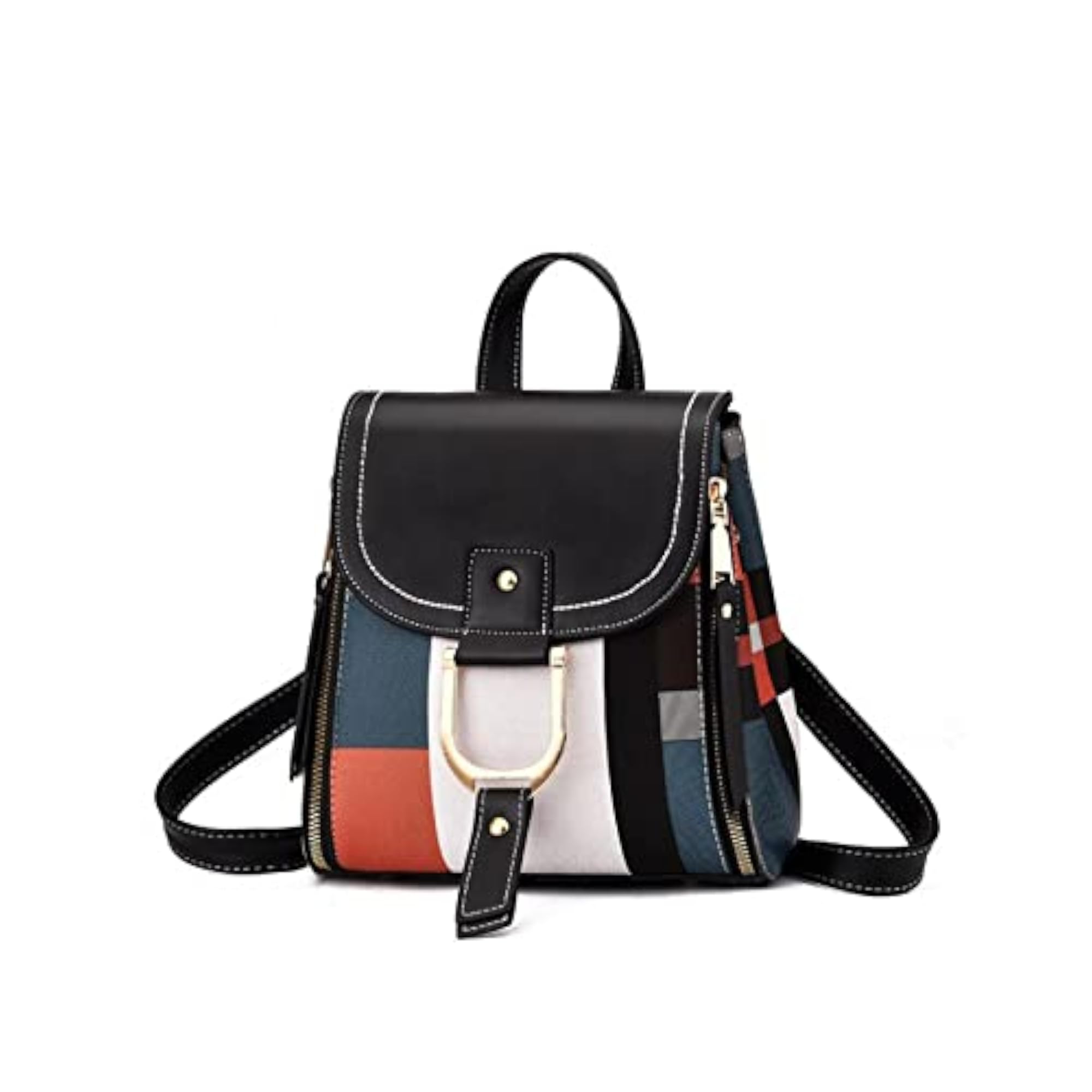 Women's Soft Leather Leisure Travel Backpack, Large Capacity