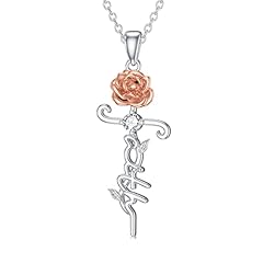 Rose Cross Necklace