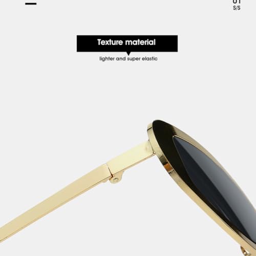 Lunettes de soleil rétro ovales en métal pour affirmer votre liberté