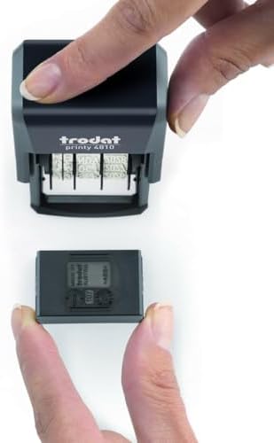 New Trodat Printy 4810 Self Inking Small Date Stamps Blue Ink image 4