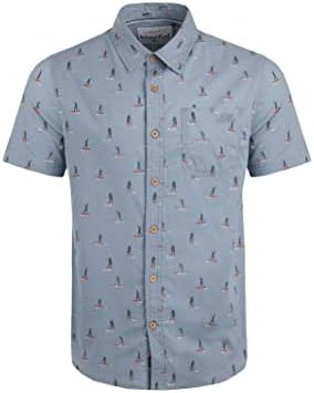 Weird Fish Monto Organic Short Sleeve Shirt Dusty White