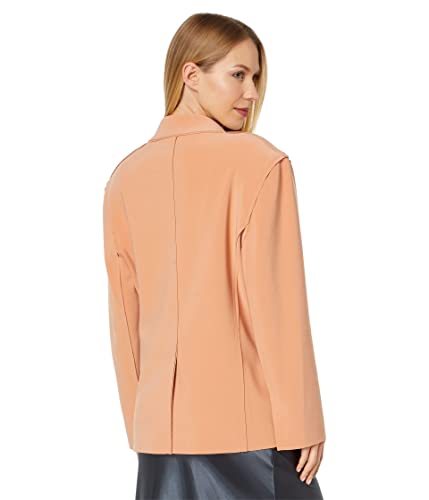 Norma Kamali Single Breasted Straight Fit Jacket Salmon Xs #TOP1