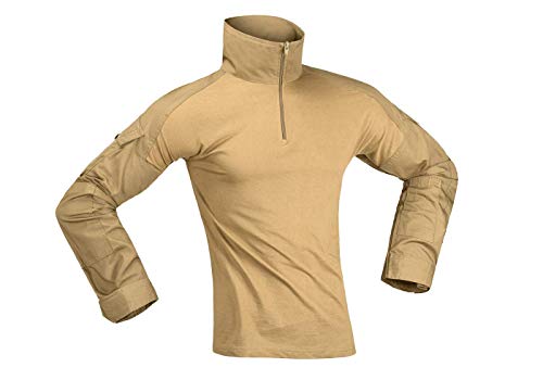 Invader Gear Combat Shirt Langarm Army Airsoft Paintball BW Bekleidung (XL, Coyote) Cover