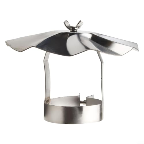 Chapeau parapluie pour cheminée - En acier inoxydable - Prolonge la durée de vie de la cheminée (60 mm)