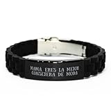 Dia de la Madre - Brazalete, pulsera para Mama, eres la Mejor consejera de Moda - Brazalete con cierre deslizante Negro