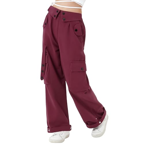 Pantalon cargo pour fille de 4 à 15 ans Rolanko avec poches amples - 6