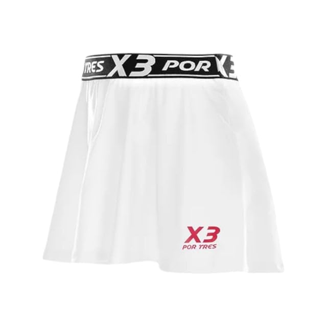 Santander Damen-Skirt | Damenrock | atmungsaktiver Rock | integrierte Shorts | bedruckt mit Logo an der Hüfte | Made in Italy